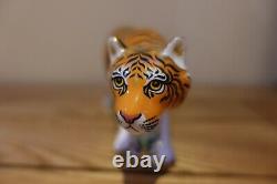 Boxed Royal Crown Derby Sumatran Tigress Gold Stopper 1st Quality