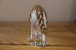 Boxed Royal Crown Derby Sumatran Tigress Gold Stopper 1st Quality