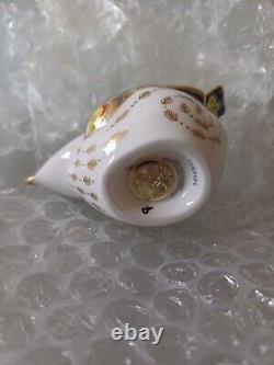 Brand New MMXVI Royal Crown Derby Goldfinch Paperweight with Gold Stopper