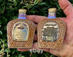 CROWN ROYAL LIQUOR BOTTLE SHAPED COLLECTOR MILITARY SPECIAL EDITION COIN With BAG