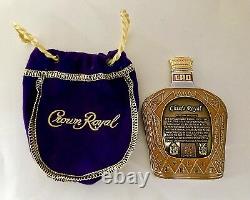 CROWN ROYAL LIQUOR BOTTLE SHAPED COLLECTOR MILITARY SPECIAL EDITION COIN With BAG