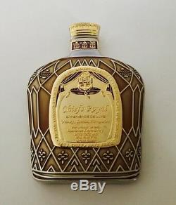 CROWN ROYAL LIQUOR BOTTLE SHAPED COLLECTOR MILITARY SPECIAL EDITION COIN With BAG