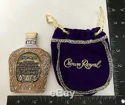 CROWN ROYAL LIQUOR BOTTLE SHAPED COLLECTOR MILITARY SPECIAL EDITION COIN With BAG