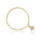 Clogau 9ct Yellow & Rose Gold Royal Crown Zircon & Pearl Bracelet Rare New