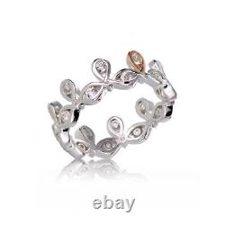 Clogau Silver Ring Size N1/2 US 7 Welsh 10ct Rose Gold Topaz Royal Crown