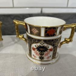 Crown Darby Imari Loving Mugs Never Used Only For Display No Chips Perfect