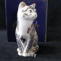 Crown Derby Majestic Cat Paperweight Numbered Ltd Edition With Rcd Box And Cert