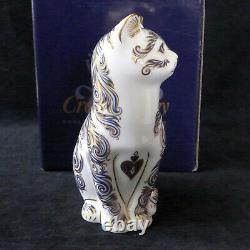 Crown Derby Majestic Cat Paperweight Numbered Ltd Edition With Rcd Box And Cert