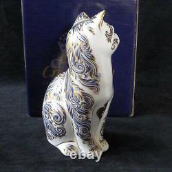 Crown Derby Majestic Cat Paperweight Numbered Ltd Edition With Rcd Box And Cert