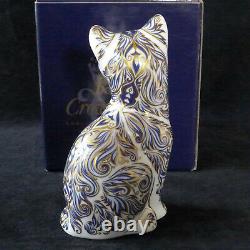 Crown Derby Majestic Cat Paperweight Numbered Ltd Edition With Rcd Box And Cert