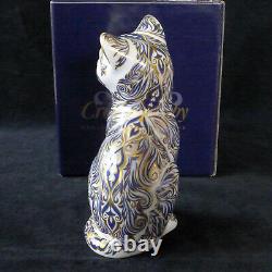 Crown Derby Majestic Cat Paperweight Numbered Ltd Edition With Rcd Box And Cert
