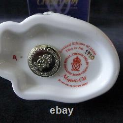 Crown Derby Majestic Cat Paperweight Numbered Ltd Edition With Rcd Box And Cert