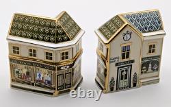 Crown Derby Royal Bookshop & Cake Shop Miniature Double Sided Ltd Ed 1st Boxed