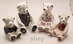 Crown Derby Set 4 Royal Bears William Catherine George Charlotte RARE Ltd Ed 250