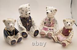 Crown Derby Set 4 Royal Bears William Catherine George Charlotte RARE Ltd Ed 250