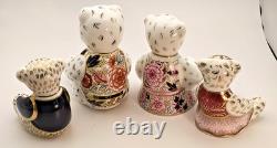 Crown Derby Set 4 Royal Bears William Catherine George Charlotte RARE Ltd Ed 250