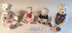 Crown Derby Set 4 Royal Bears William Catherine George Charlotte RARE Ltd Ed 250