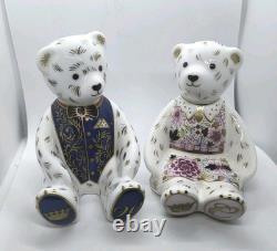 Crown Derby Set 4 Royal Bears William Catherine George Charlotte RARE Ltd Ed 250