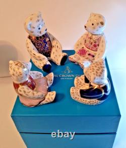 Crown Derby Set 4 Royal Bears William Catherine George Charlotte RARE Ltd Ed 250