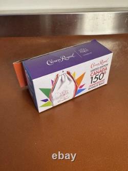Crown Royal Canada 150th Anniversary White & Red Drawstring Bag Maple Leaf NEW