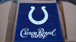 Crown Royal Colts Football Promotional Bar Spill Mat, NEW RARE