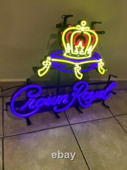 Crown Royal Liquor Light Up Sign Tiki Bar Sign Man Cave Sign Game Room Sign