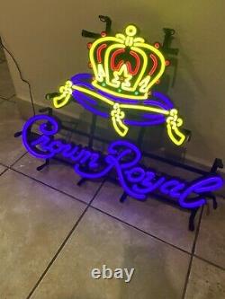 Crown Royal Liquor Light Up Sign Tiki Bar Sign Man Cave Sign Game Room Sign