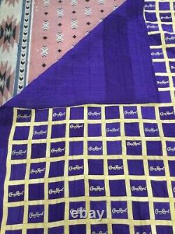 Crown Royal Purple And Gold Bag Quilt Made From More Than 160 Bags Large Size