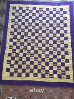 Crown Royal Purple And Gold Quilt Made From More Than 160 Bags