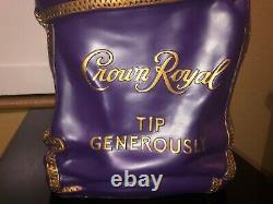 Crown Royal Purple Bag Tip Jar Man Cave Display New Decor Sign