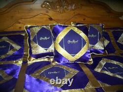 Crown Royal Purple Quilt, King or Queen size, 108 x 97 Down, 3 Pillows with satin