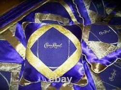 Crown Royal Purple Quilt, King or Queen size, 108 x 97 Down, 3 Pillows with satin