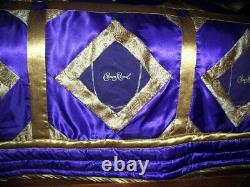 Crown Royal Purple Quilt, King or Queen size, 108 x 97 Down, 3 Pillows with satin