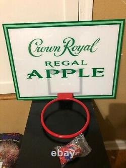 Crown Royal Regal Apple Nba Basketball Hoop Led Bar Sign Man Cavewhiskey Whisky