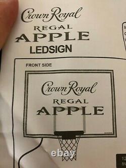 Crown Royal Regal Apple Nba Basketball Hoop Led Bar Sign Man Cavewhiskey Whisky