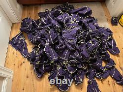 Crown Royal Whiskey Bags Bulk Lot Of 361 Bags Various Sizes Purple Black Brown