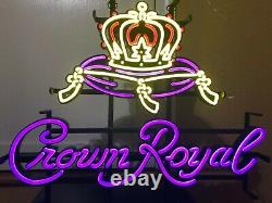 Crown Royal Whisky Led Bar Sign Man Cave Garage Decor Light New Whiskey