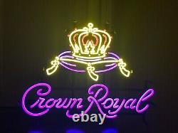 Crown Royal Whisky Led Bar Sign Man Cave Garage Decor Light New Whiskey