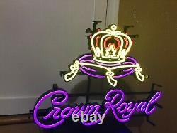 Crown Royal Whisky Led Bar Sign Man Cave Garage Decor Light New Whiskey