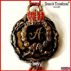 Custom royal jewelry original vintage talisman personalised name crown bead gift