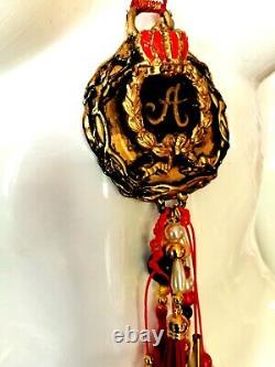Custom royal jewelry original vintage talisman personalised name crown bead gift