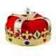 Deluxe King Queen Crown Gold Prince Princess Royalty Fancy Dress Hat Royal