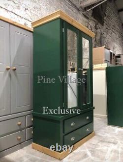 Dorchester Crown! Exclusive New Royal Dark Green Mirror Wardrobe