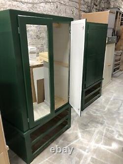 Dorchester Crown! Exclusive New Royal Dark Green Mirror Wardrobe