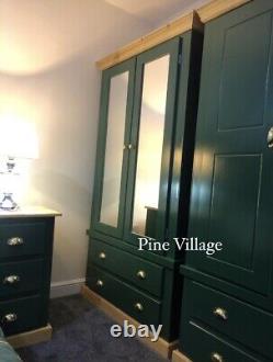 Dorchester Crown! Exclusive New Royal Dark Green Mirror Wardrobe