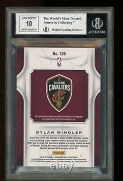 Dylan Windler 2019-20 Crown Royale Rookie Silhouettes Super Prime RPA 1/1 BGS 8