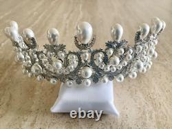 Empress Eugenie of France Pearl royal Tiara Crown style Emperor Napoleon tiara Empress Eugenie of France Pearl royal Tiara Crown style Emperor Napoleon tiara