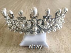 Empress Eugenie of France Pearl royal Tiara Crown style Emperor Napoleon tiara Empress Eugenie of France Pearl royal Tiara Crown style Emperor Napoleon tiara