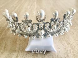 Empress Eugenie of France Pearl royal Tiara Crown style Emperor Napoleon tiara Empress Eugenie of France Pearl royal Tiara Crown style Emperor Napoleon tiara