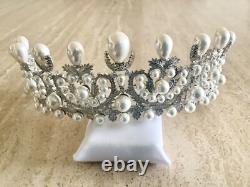 Empress Eugenie of France Pearl royal Tiara Crown style Emperor Napoleon tiara Empress Eugenie of France Pearl royal Tiara Crown style Emperor Napoleon tiara